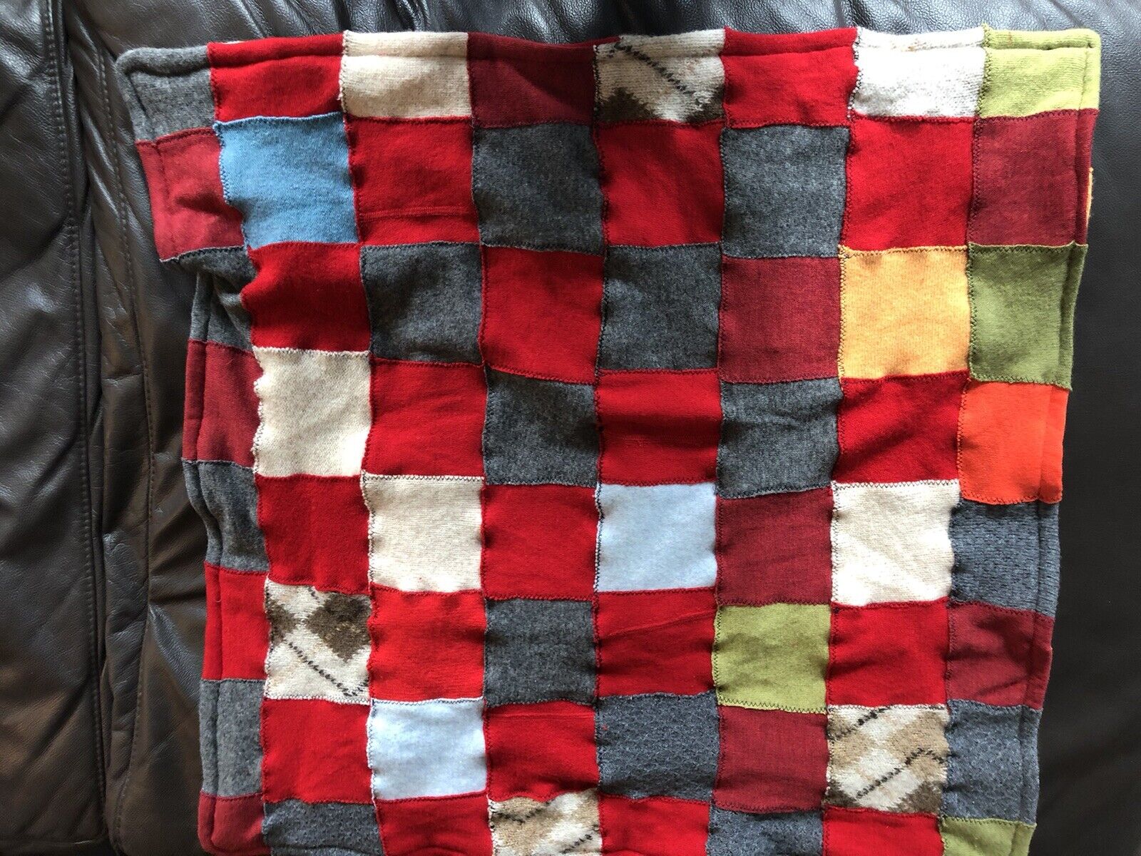 Handmade Quilt Wool Cashmere Patchwork Baby Blanket Colorful For Crib Stroller