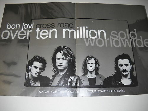 Bon Jovi Supersized 1995 Promo Poster Ad 10m Worldwide