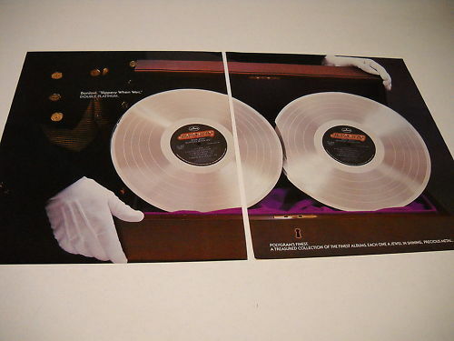 Bon Jovi Rare 2-piece 1986 Supersized Promo Poster Ad Double Platinum