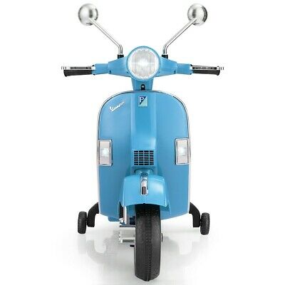 6v Kids Ride On Vespa Scooter Motorcycle With Headlight Rechargeable Battery New