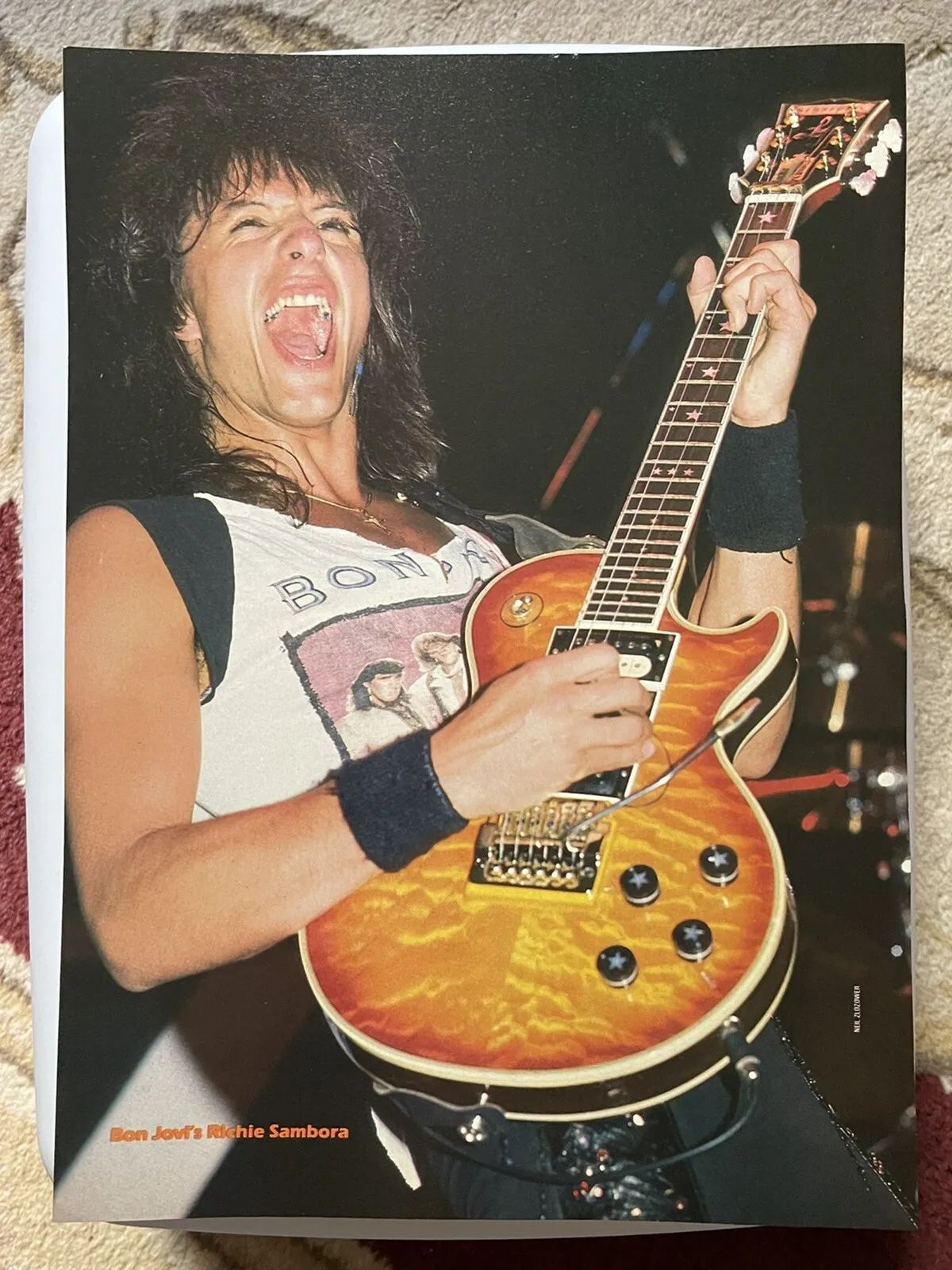 Vintage Bon Jovi Richie Sambora Magazine Pinup Clipping