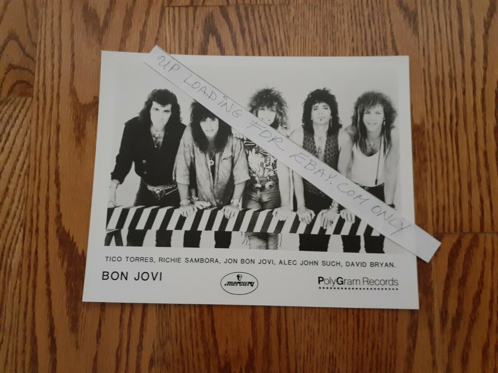 Bon Jovi Promo Black&white 8x10 In. Photo!!   Extremely Rare!!