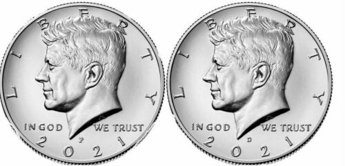 2021 P & D Kennedy Half Dollar 2 Coin Lot