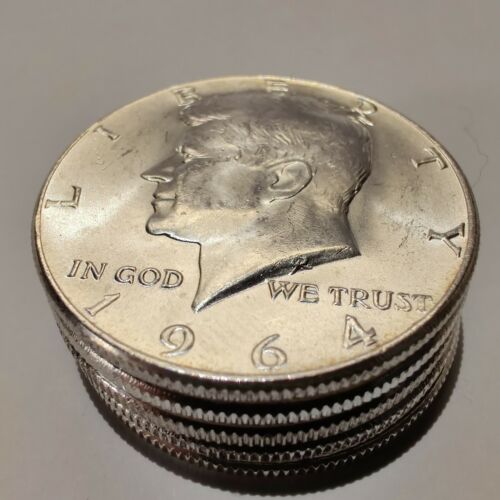 [lot Of 5] 1964 Kennedy Half Dollar 90% Silver