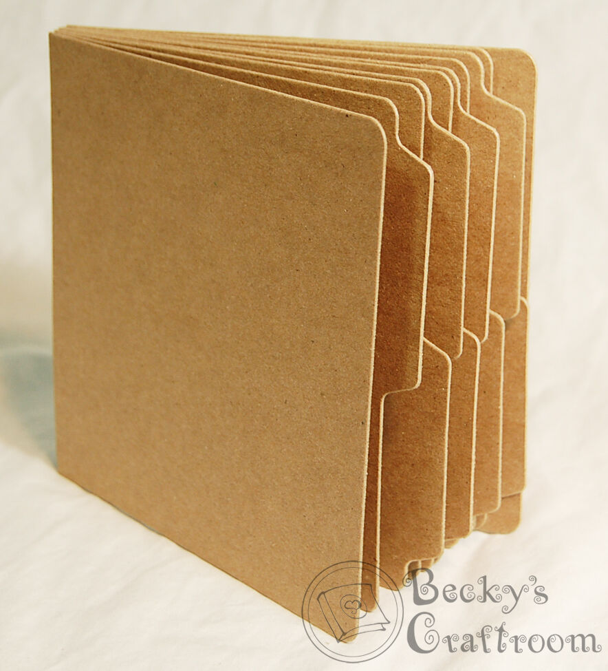 5.5"x5.75" Mini Tabbed Chipboard Album 10 Pages Unbound - Use 6x6 Paper Pads!